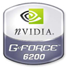 ロゴ：NVIDIA社製 GeForce 6200 with TurboCacheグラフィックスプロセッサ