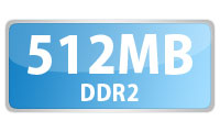 大容量超高速DDR2メモリ 512MB搭載