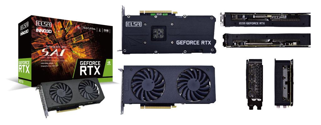 ELSA GeForce RTX 3070 S.A.C 品 非LHR-