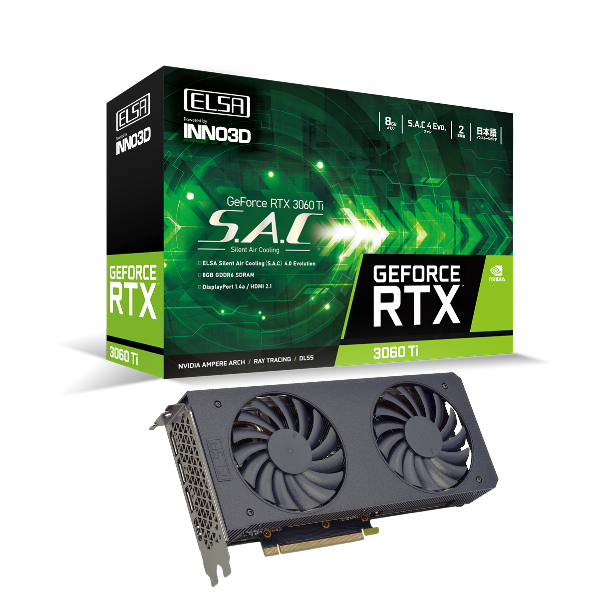 ELSA RTX 3060ti LHR 保証内