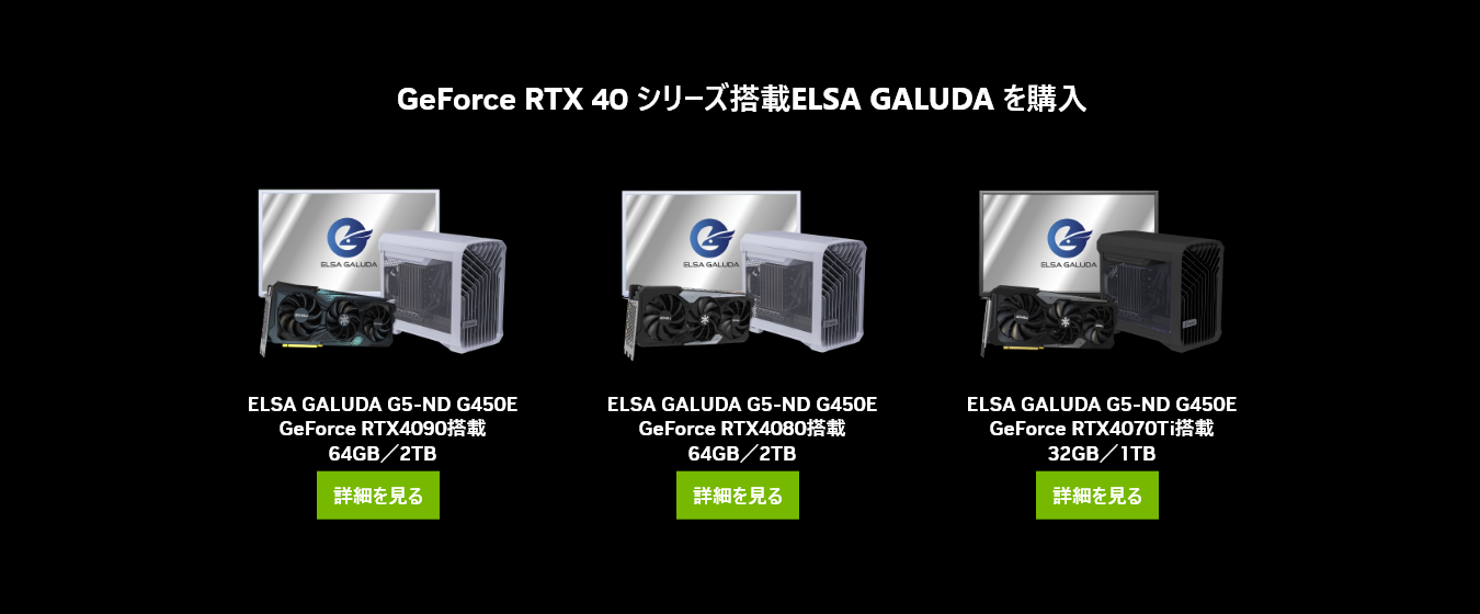 GeForce RTX 40 シリーズ搭載ELSA GALUDA を購入