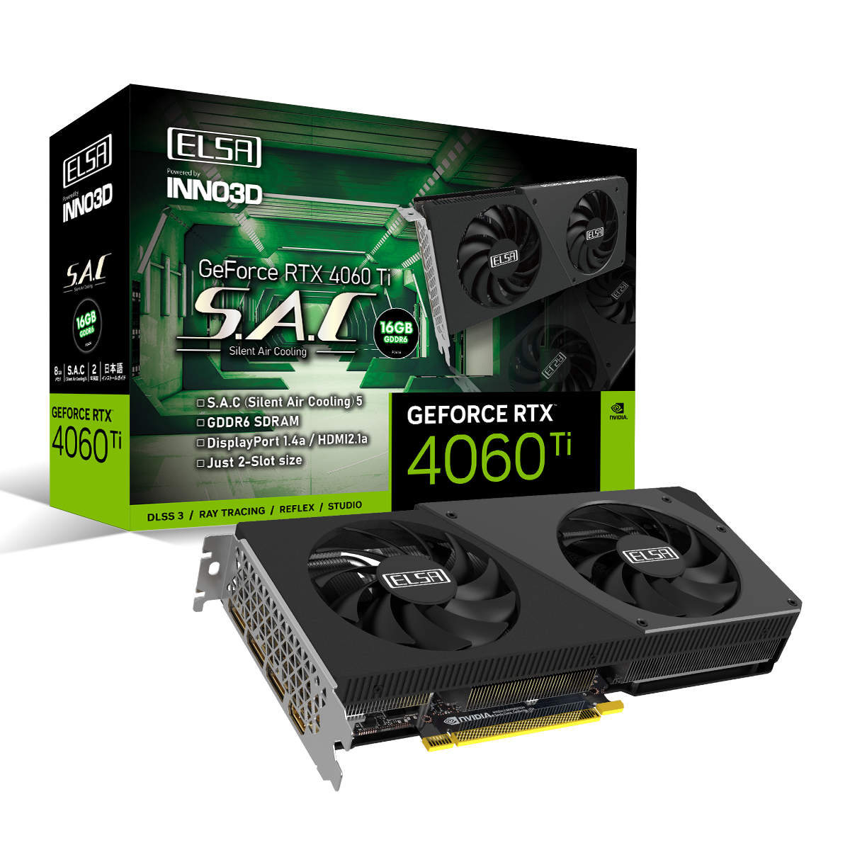 ELSA GeForce RTX 4060 Ti 16GB S.A.C - 株式会社 エルザ ジャパン