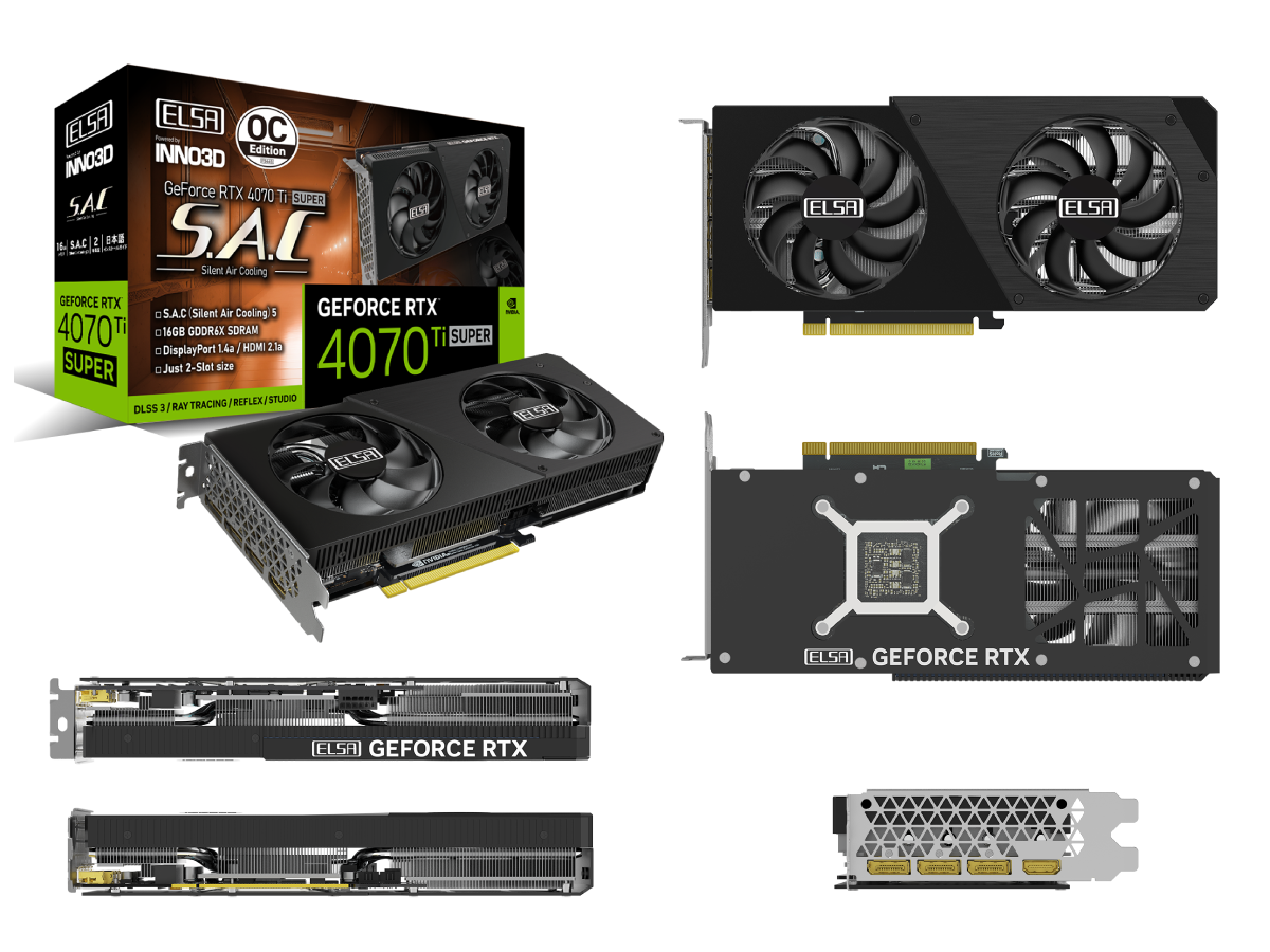 ELSA GeForce RTX 4070 Ti SUPER S.A.C OC