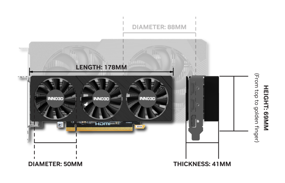 最適な冷却を実現する直径50mm／11枚ブレードのファン
