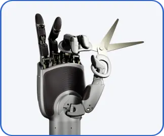 複数関節の連動による高度な道具の運用