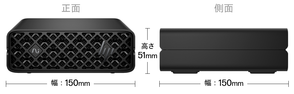 HP ZGX Nano G1n AI Station サイズ